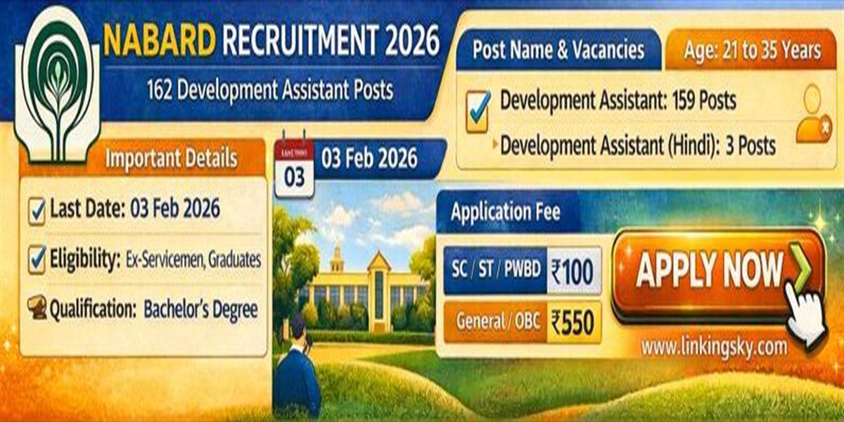 NABARD Recruitment 2026 – Apply Online for 162 Development Assistant Posts